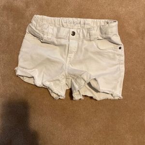 White Jean shorts